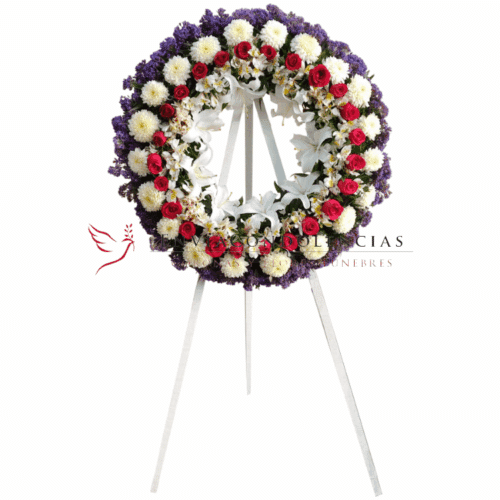 Corona fúnebre Aura del corazónLOG Envía flores a la CDMX