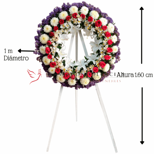 Corona fúnebre Aura del corazónMED Envía flores a la CDMX