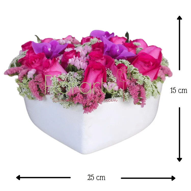 Arreglo Floral: Corazón Tiernas Orquídeas - Imagen 2