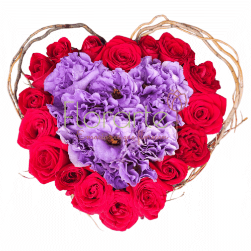 Arreglo Floral: Corazón de Amor