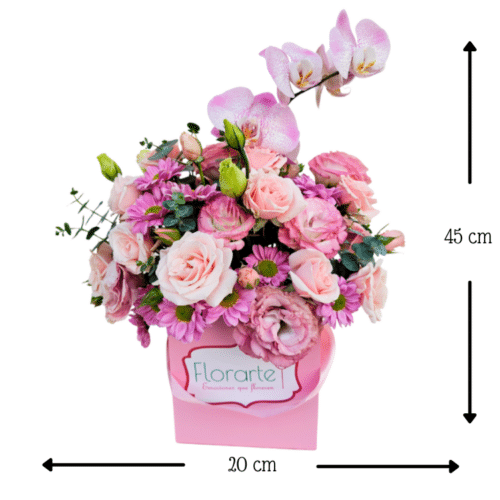 Caja Floral Flores y MariposasMED