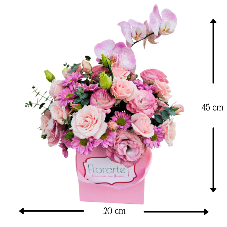 Caja Floral Flores y MariposasMED