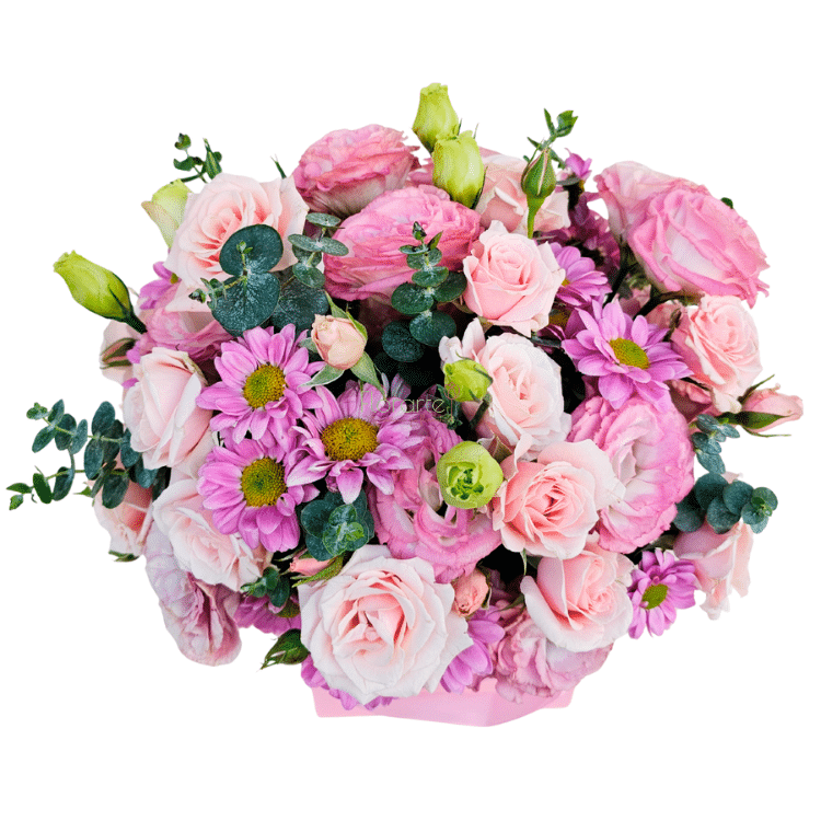 Caja Floral Rosa Pastel 1LOG